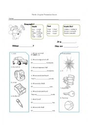 English Worksheet: Possessive Nouns