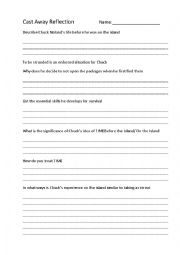 English Worksheet: Reflection on Movie 