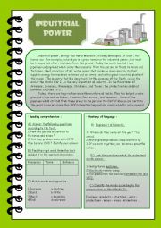 English Worksheet: Industrial power 