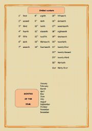 ORDINAL NUMBERS