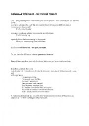 English Worksheet: grammar workshop on present perfect