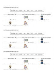 English Worksheet: PROFESSIONS - JOBS