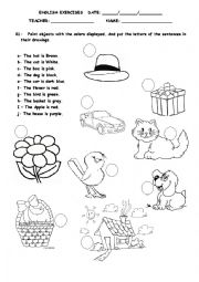 English Worksheet: Colors