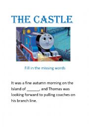 English Worksheet: Thomas the Tank Engine cloze activity