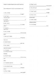 English Worksheet: simple present 