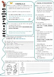 English Worksheet: Comparatives