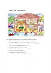 English Worksheet: Identifying Present progressive 