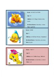 English Worksheet: ID cards 2