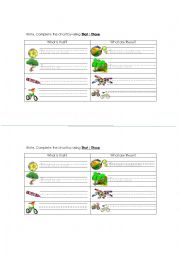 English Worksheet: Practice That and Those