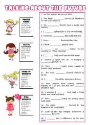 English Worksheet: Future tenses