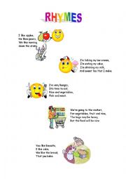 English Worksheet: Rhymes por kids