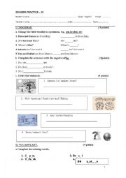 English Worksheet: Exam - to be 