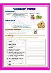 passive active voice vs exercises verb worksheets