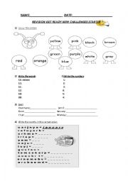 English Worksheet: Revision