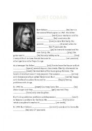 English Worksheet: Kurt Cobain