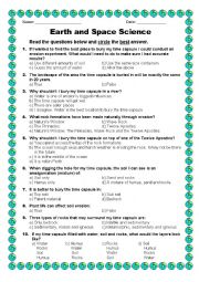 English Worksheet: Earth and Space