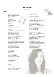 English Worksheet: HOT and COLD Katy Perry 