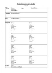 English Worksheet: Dexter Interactive Investigation