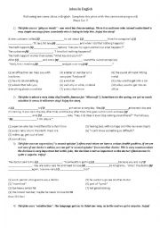 English Worksheet: Jokes in English