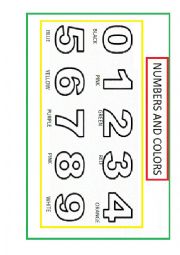 English Worksheet: Numbers and Colors