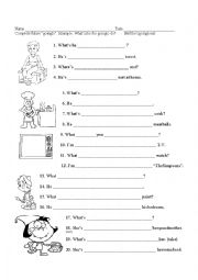 English Worksheet: Future Going To