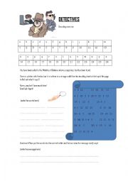 English Worksheet: Letters and numbers detectives