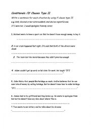 English Worksheet: Conditionals / If Clause Type II