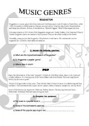 English Worksheet: Music Genres