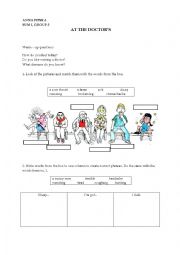 English Worksheet: At the doctors