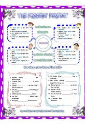 English Worksheet: The Present Perfect Tense