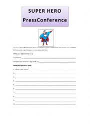 Super heroes press conference
