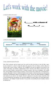 English Worksheet: cloudy with a chance of meatballs 2