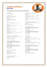 English Worksheet: Song - Locked out of heaven (Bruno Mars)