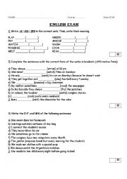 English Worksheet: Present Simple (Beginners)