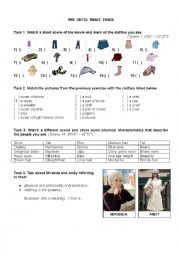 English Worksheet: The Devil Wears Prada