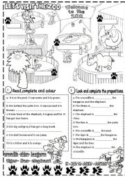 English Worksheet: zoo