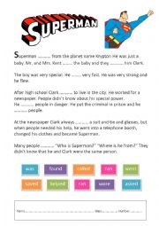 Superhero song - ESL worksheet by emorel14