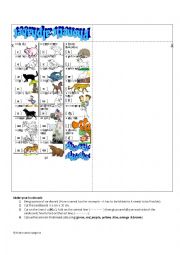 English Worksheet: Bookmark - phonetic animals