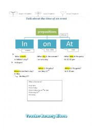 English Worksheet: PREPOSITIONS OF TIME BASIC LEVEL