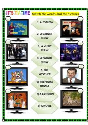 English Worksheet: tv show