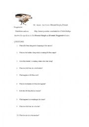 Present Simple, Present Progressive Worksheet