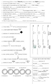 English Worksheet: Revision worksheet