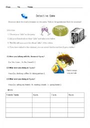 English Worksheet: Detective Game