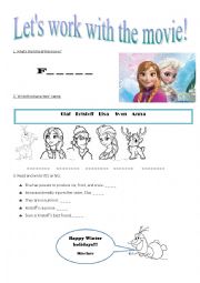 English Worksheet: Frozen