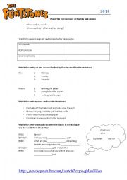 English Worksheet: THE FLINTSTONES