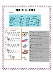 English Worksheet: the alphabet