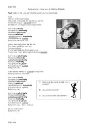 English Worksheet: Adverbs of Manner song