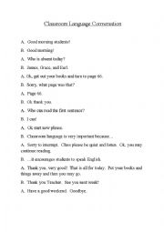 Classroom Language Conversation 