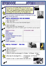 English Worksheet: Psycho : Hitchcock/ Watching and understanding the film