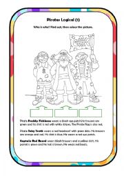 English Worksheet: Watch out, Pirates about (4)